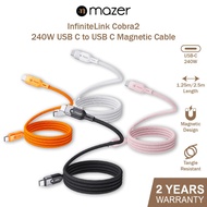MAZER InfiniteLink Cobra2 240W USB C to USB C Magnetic Cable