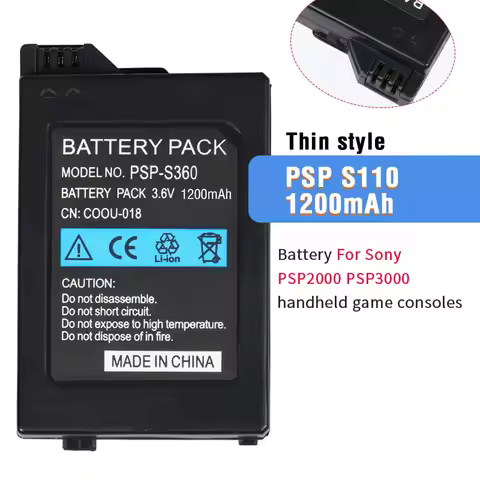 Psp S110 Battery for Sony PSP 3000 2000 2004 2006 3001 3004 3006 3007 Psp2000 Psp3000 Game Console B