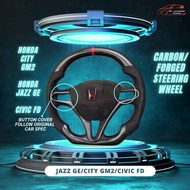 Carbon Fiber Steering Wheel for Honda Civic FD/Honda Jazz GE/Honda City GM2 Customise design