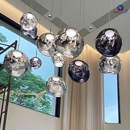 Đèn thả pha lê thuỷ tinh trang trí trần phòng khách cầu méo decor bàn ăn phong cách hiện đại CAUMEO