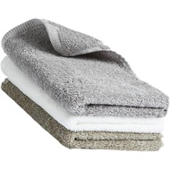 3Pcs Solid Color Face Towels Set Cotton Quick Dry Absorbent Washcloths for Bathroom Kitchen and Gym 