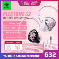 Plextone G32 II Gaming Headset – 10mm Gen5 Driver, 3.5mm Jack, 1.2m Cord
