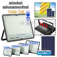 สปอตไลท์ โซล่าเซลล์ 50W 100W 200W 300W รุ่นTopLight  Solar LED ไฟโซล่าเซลล์  (แสงสีขาว)