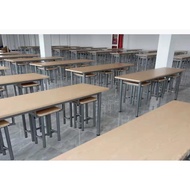 4 People CANTEEN TABLE DESK OFFICE CAFETERIA CAFE Dining Table Chair Restaurant Pejabat School Meja 