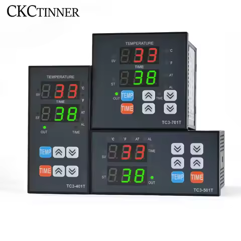 TC3-401T PID Temperature Controller Timer Thermometer Relay K-type 400℃ AC100~220V Integration Contr