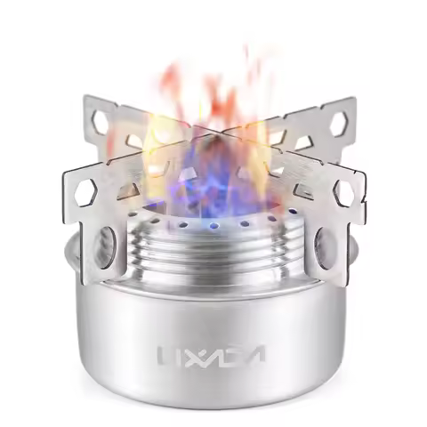 alcohol stove camping stove Portable Mini Aluminum Alloy Alcohol Stove with Lid Outdoor Camping Hiki