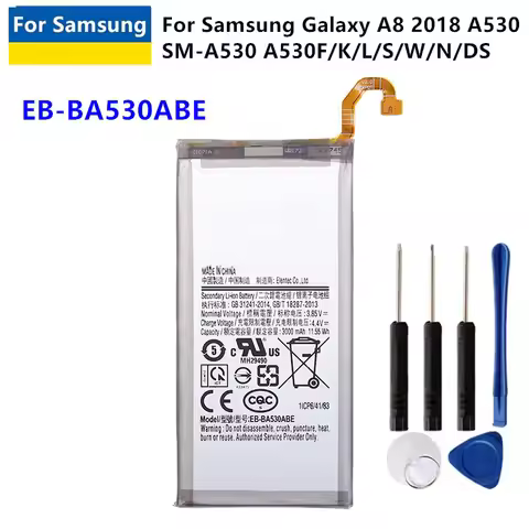 EB-BA530ABE 3000 mAh Battery For Samsung Galaxy A8 2018 A530 SM-A530 A530F A530K/L/S/W A530N/DS +Fre