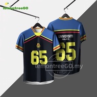 Universiti Malaya Shirt Nfl Jersey Custom Baju Lelaki Tshirt Viral 2024 Retro Collar NFL BAJU TRENDI