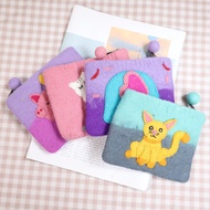 < Super Cute Story > Wool Felt Bag Handmade Bag Coin Bag Coin Bag