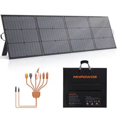 MHPOWOS 220W Foldable Solar Panel 20V Solar Charger for Ecoflow Bluetti ANKER Power station, IP67 Wa