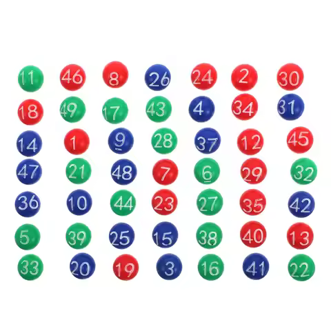 1 Bag Of 100 Colorful Plastic Bingo Balls Numbered For Raffle Lottery Machine Replacement Carnival P
