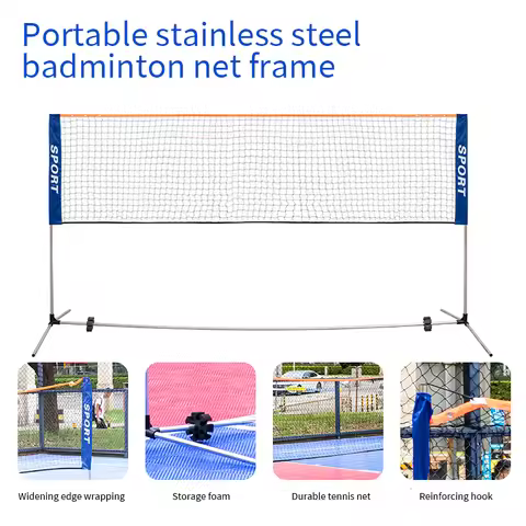 1pc 3.1m 4.1m 5.1m 6.1m Badminton net frame portable standard folding portable outdoor home outdoor 