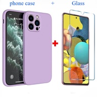 2in1 Phone Case + Tempered Glass For Vivo Y91 Y93 Y95 Y91i Y30i Y30 Y85 Y51 Y31 YY73 V21E V25 V25E V