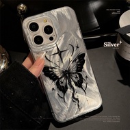 Phone Case For iPhone 11 13 16 Pro max 13 14 15 12 13 13 Feather Yarn Cartoon Butterfly