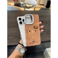 SILVER BROWN LEATHER CASE WITH JEWELS 16 16pro 16promax 16plus 15promax 14promax 13promax 12promax 1