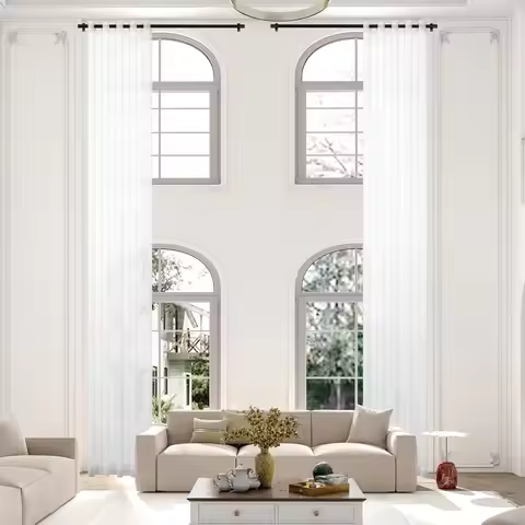 450CM Height Custom Made 400CM Length Extra Long Sheer Curtain Drape for 350CM High Ceiling Tulle Cu