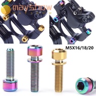 MAYSHOW Fixed Bolt M5 Accessories Titanium with Washer Bicycle Stems Screws