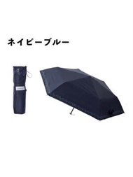 estaa - 120g 超輕量 防UV 遮光遮熱 摺遮 日傘 – 花邊 (深藍色)
