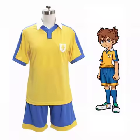Anime Ainclu New Inazuma Eleven Raimon School Golden Football Jersey Halloween Carnival Cosplay Outf