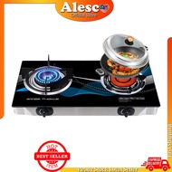 Alescomall Tempered Glass Infrared Burner Gas Stove Cooktop LPG Gas Saving