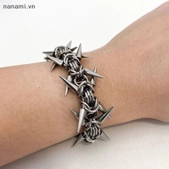 [nanami] Punk Grunge Ro Rivet Bracelet Cool Niche Bracelet Goth Charm Jewelry Hip Hop Accessories [V