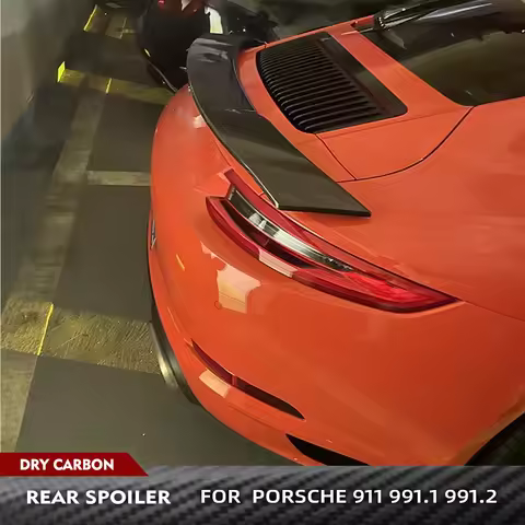 Prepreg DRY CARBON Rear Trunk Racing Spoiler Boot Wing For Porsche 911 991 Carrera 4 GTS 2012-2018 C