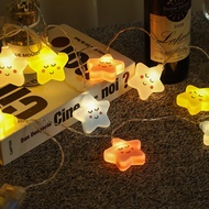 BUYYU 10/20 Led Battery Powered Macaroon Star LED String Lights Fairy Lights