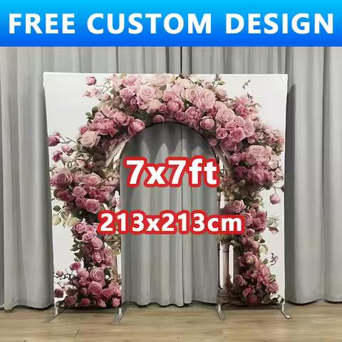 Aluminium 7x7ft Wedding Arch Background Stands for Birthday Party Decoration Photo Studio Photograph