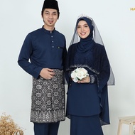 Set Couple Nikah Meleana Navy Blue