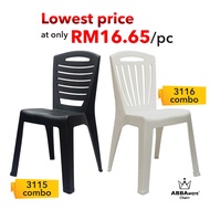 Abbaware Plastic Chair 6pcs/Kerusi Makan/Kerusi Plastik/Dining Chair/Anti-slip Chair