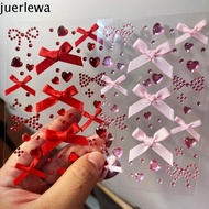 JUERLEWA 3D Rhinestone Sticker, Bowknot Waterproof Face Gem Sticker, Fashion Self-adhesive Y2K Shiny