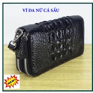 [HCM][ DA CÁ SẤU ] Bóp nữ da cá sấu - Size 19cm x 10 cm - Bảo hành 24 tháng - Ví da cá sấu nữ  Ví th