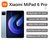 Global Rom Xiaomi Pad 6 Pro 11 inch Tablet PC 8GB Ram 128GB Rom Snapdragon 8+ Gen 1  67W  Fast Charger 2.8K LCD Screen MiPad 6 Pro 8600mAh