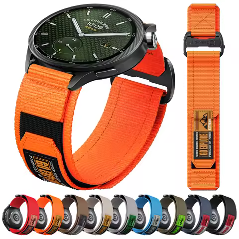 22mm Tactical Nylon Strap For Xiaomi Watch 5 S5 / S4 Sport / S3 / S2 / S1 Pro Replacement Band Brace