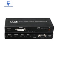 For HDMI-compatible Video Wall Splicing Processor 2x2 4K DVI Input 1080P 8 Modes 180 Degree Rotation