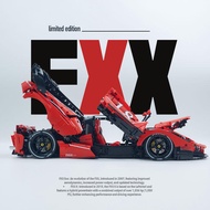 ความยากสูงเลโก้สไตล์ประกอบรุ่นสีแดงลาเฟอร์รารี FXX 18 บล็อกตัวต่อขนาดของขวัญของเล่นสำหรับชายผู้ใหญ่ข