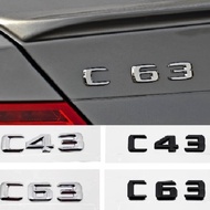 Emblem Mercedes-Benz C43 C63 Logo C-Class Pelekat Lencana Bonet Belakang Kereta Car Rear Trunk Body 