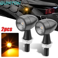 QUINTON Motorcycle Running Indicator Lamp 12V 8mm Aluminium Motorcycle Lighting Motorcycle Blinker