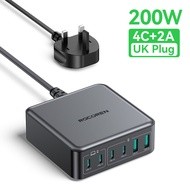 【Local Stock】Rocoren 400W/200W GaN 10-Ports Fast Charger 7C+3A 7*USB-C+3*USB-A Desktop Charger Quick