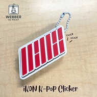 CLICKER - Webber 3D : iKON Logo Clicker Keychain Fidget K-pop Fandom