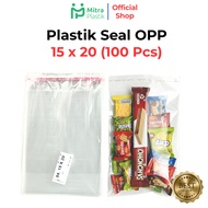 OPP Plastic Seal 15x20 (100 sheets) Clear Plastic Seal 15 x 20 Adhesive Glue for Bread and Invitatio