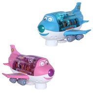 Mainan Anak Pesawat Airliner Universal Berputar Lampu Musik
