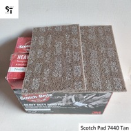3m 7440 Scotch Pad Sandpaper Non Woven Sponge 6x9 Inch Tan Brown