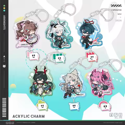New Arknights Endfield Keychain Camille Arcane Cartoon Anime Cute Pendant Keyring Bag Charm Game Fri