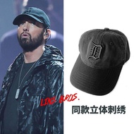 High Quality Eminem Detroit Washed Baseball Cap Am 2024 Pure Cotton Stan Cap Casual All Seasons Yout