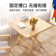 LP-6 YU🥤Solid Wood Folding Table Household Small Apartment Dining Table Foldable Dining Table Square Dining Table Simple