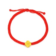 CHOW TAI FOOK 999 Pure Gold Charm with Adjustable Rope Bracelet - Lucky R29322