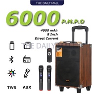 B-Q8 Profesional Boleh Dicas Semula Amplifier Pembesar Suara Aktif 8nch Wood Trolley Speaker Dengan 