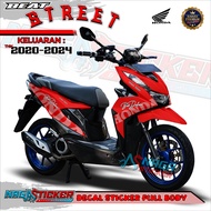 Honda Full Body Motorcycle Decal Sticker BEAT Street 2020-2024 Simple Motif BSD08 Custom Design