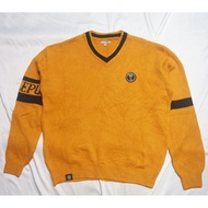 SPAO X HARRY POTTER Hufflepuff Vneck Yellow Yellow Academia Knitwear Sweater Sweatshirt Crewneck Kni